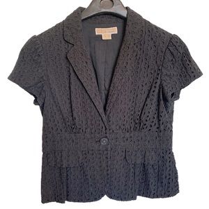 Michael Kors short sleeve eyelet blazer SZ 6